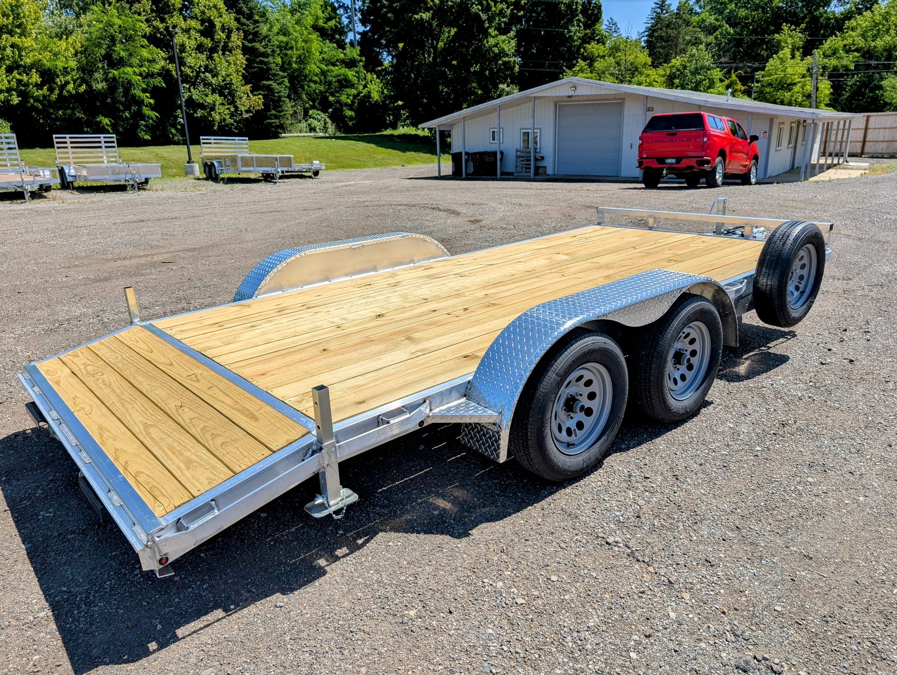 Silver Ox Taurus 10K HD car hauler with treated wood deck